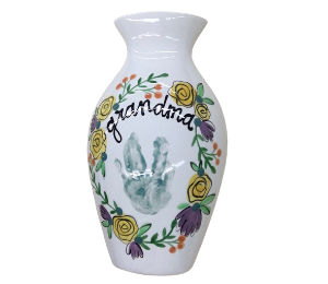 Riverside Floral Handprint Vase