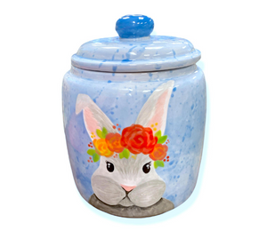 Riverside Watercolor Bunny Jar