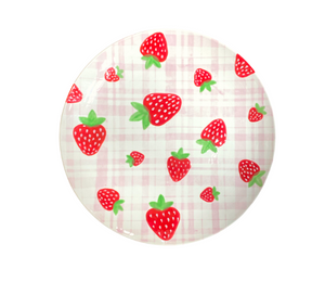 Riverside Strawberry Plaid Plate
