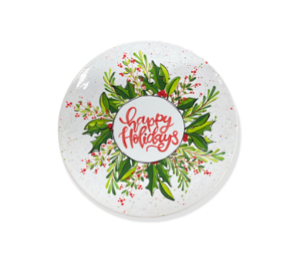 Riverside Holiday Wreath Plate