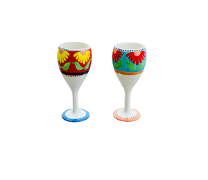 Riverside Floral Wine Glass Set