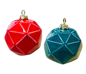 Riverside Jewel Toned Faceted Ornament