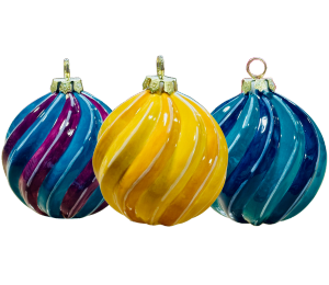 Riverside Jewel Toned Spiral Ornament